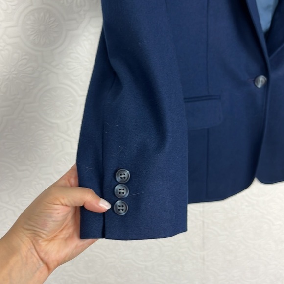 Pendleton Vintage 100% Wool Blazer Jacket Navy Blue Academia Classic Career - Picture 8 of 12